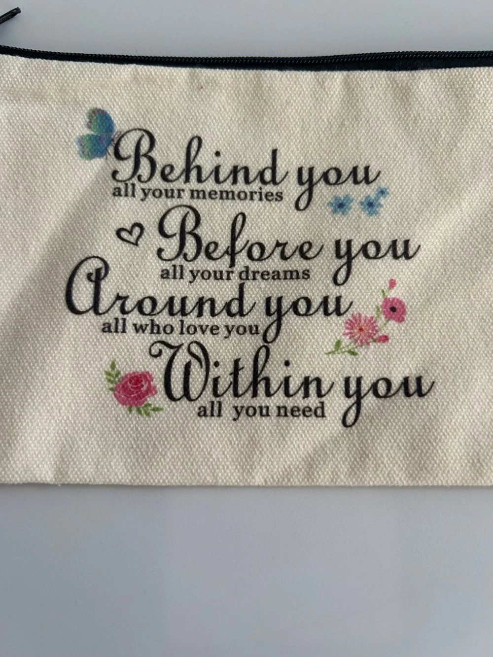 Inspirational Cosmetic pouch NWOT